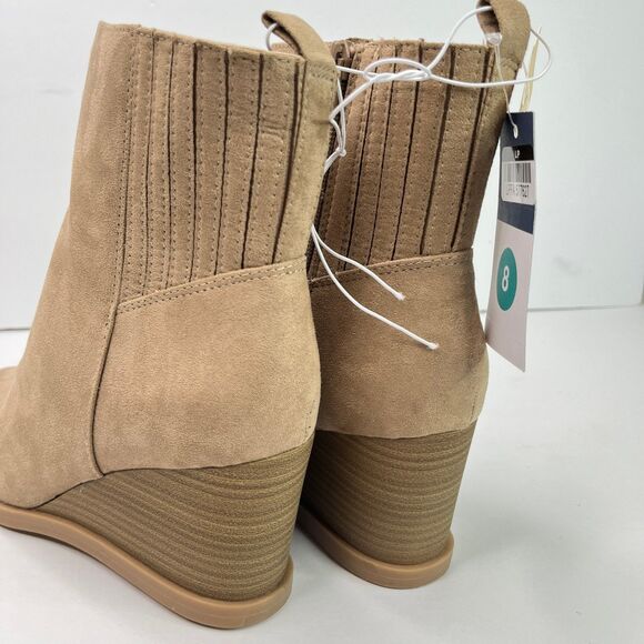 Universal Thread Cypress Wedge Hell Ankle Boots Wonen’s -Taupe/Tan Size 8 #519 - Picture 10 of 12